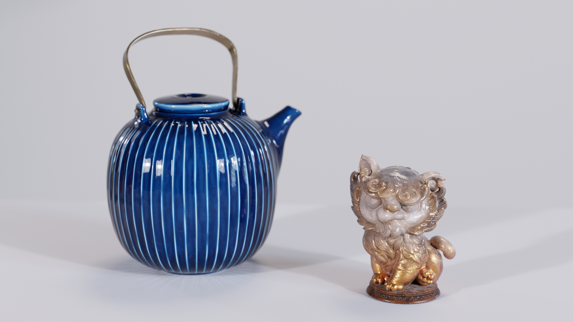 MaterialX Teapot and Lion main image